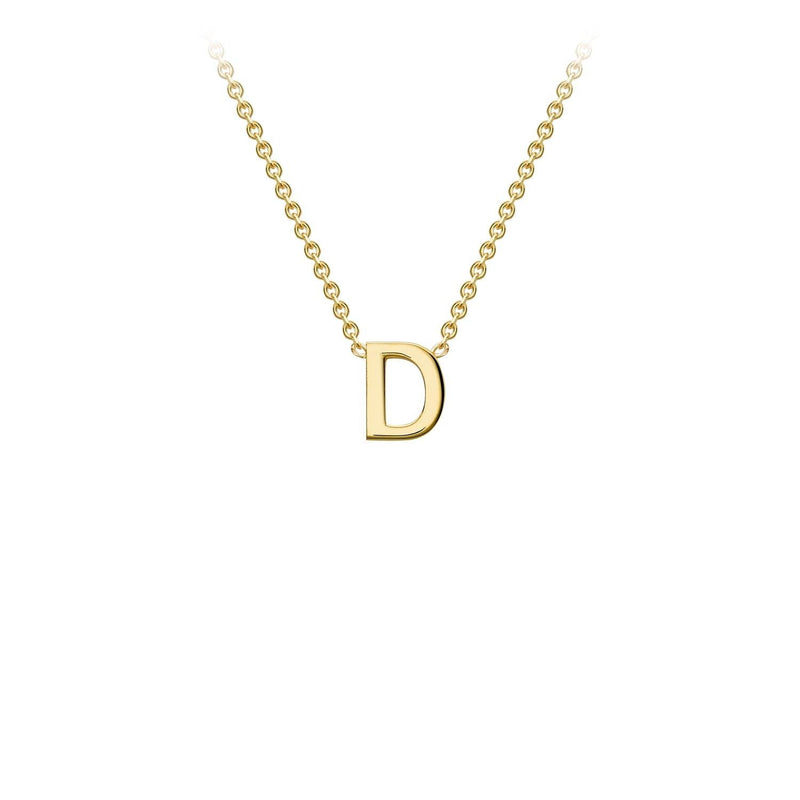 9ct Yellow Gold 'D' Initial Adjustable Letter Necklace 38/43cm