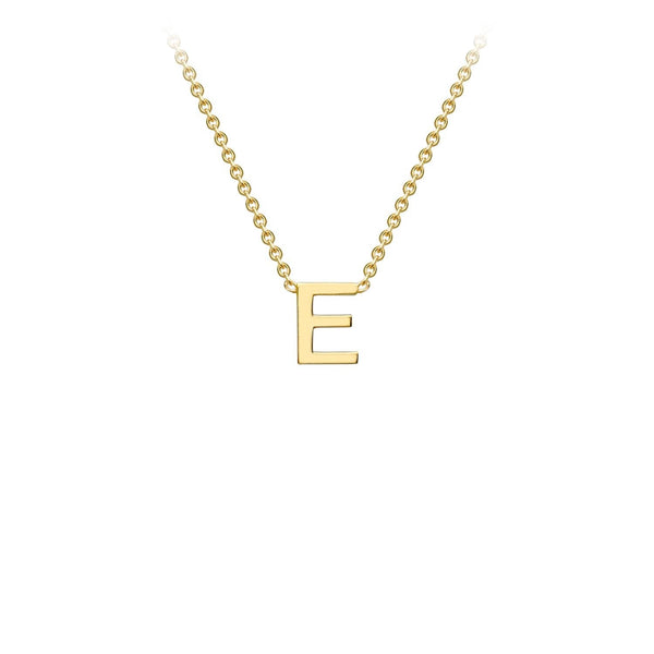 9ct Yellow Gold 'E' Initial Adjustable Letter Necklace 38/43cm