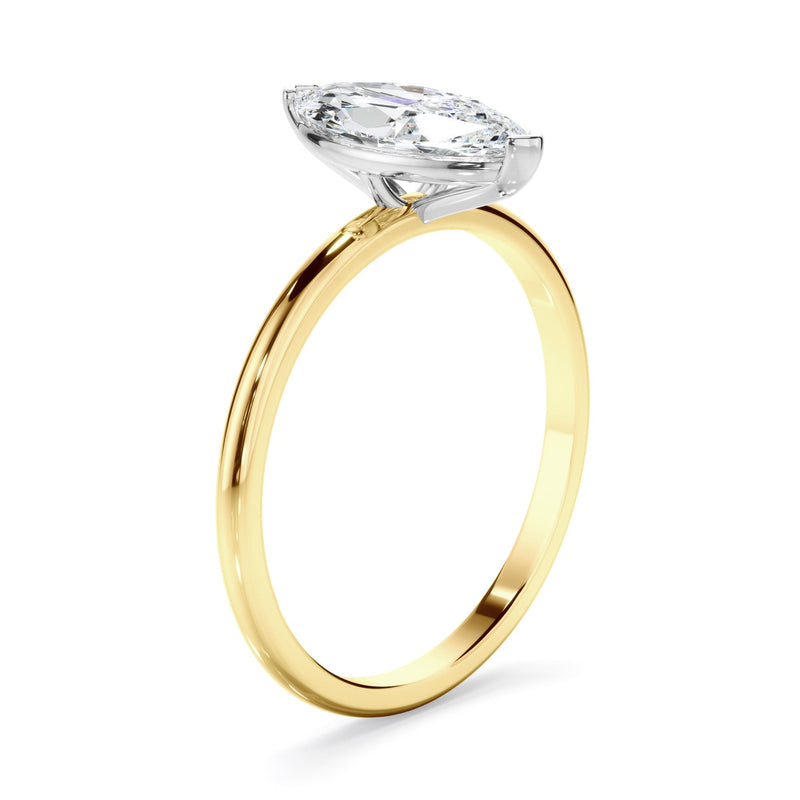 Marquise Cut Diamond Solitaire Engagement Ring