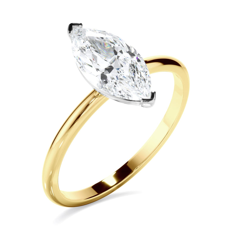 Marquise Cut Diamond Solitaire Engagement Ring