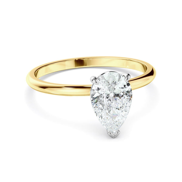 Pear Cut Diamond Soliatire Engagement Ring