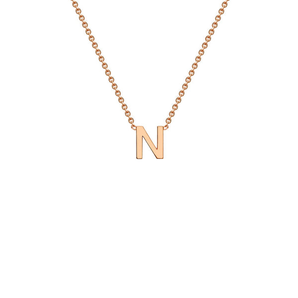 9ct Rose Gold 'N' Initial Adjustable Letter Necklace 38/43cm