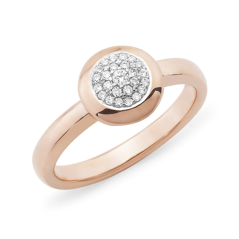 0.12ct Diamond Pave Dress Ring in 9ct Rose Gold