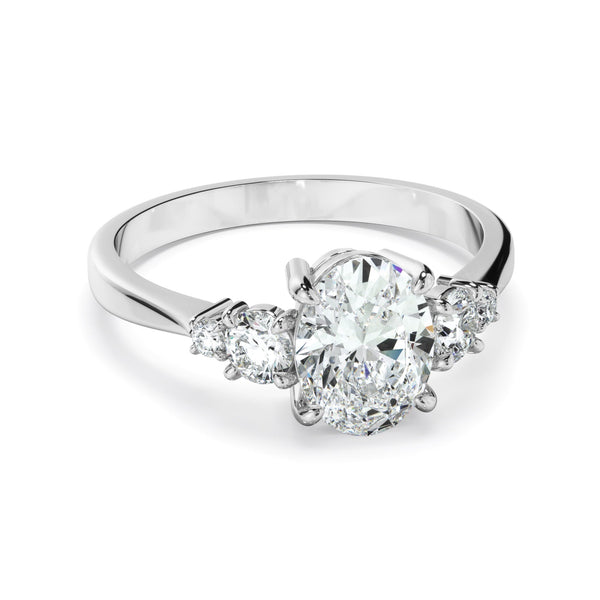 Oval Cut Diamond Five Stone Engagement Ring