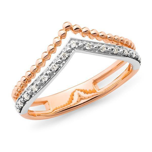 0.075ct Diamond Dress Ring in 9ct Rose Gold