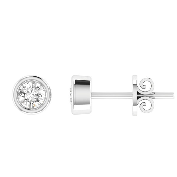 Diamond Stud Earrings with 0.10ct Diamonds in 9ct White Gold - 9WBE10