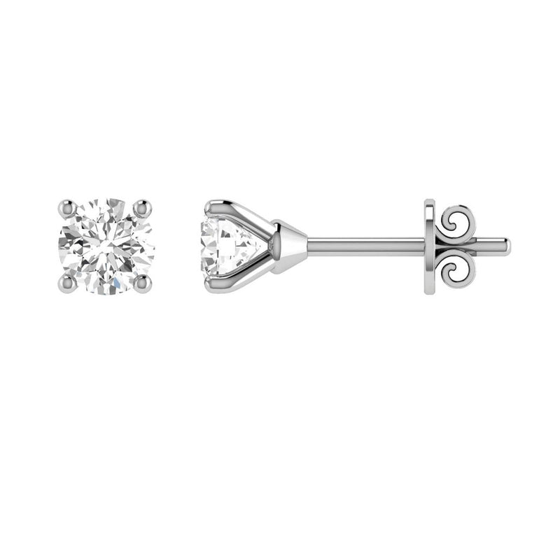 Diamond Stud Earrings with 0.15ct Diamonds in 9ct White Gold - 9WCE15