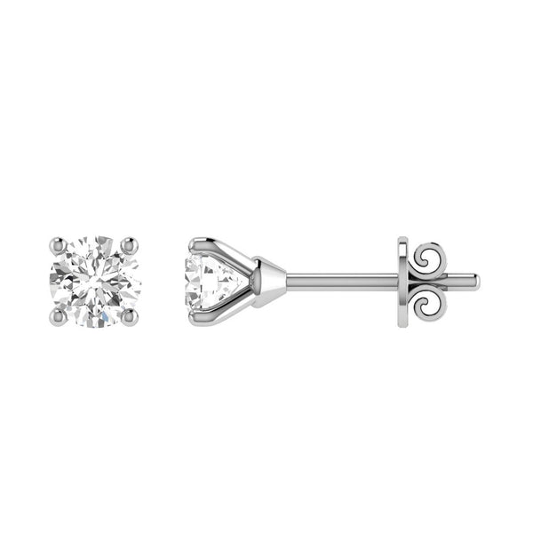 Diamond Stud Earrings with 0.20ct Diamonds in 9ct White Gold - 9WCE20