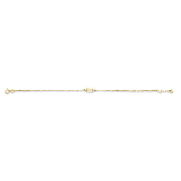 9ct Yellow Gold Mop Bracelet 17-19cm