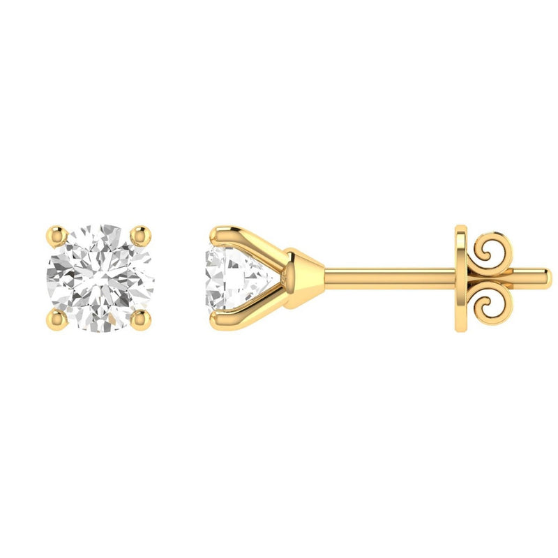 Diamond Stud Earrings with 0.20ct Diamonds in 9ct Yellow Gold - 9YCE20