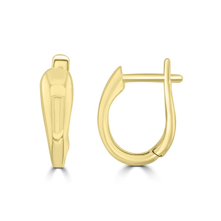 9ct Yellow Gold Solid Tapered Hoops