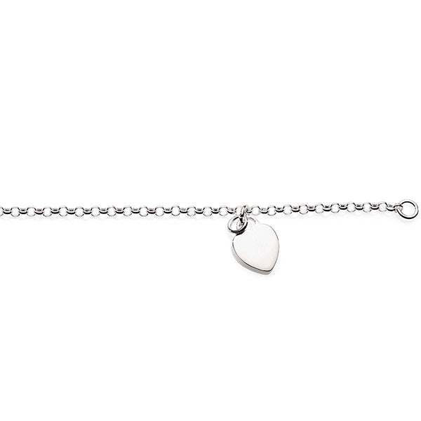 Silver belcher heart Bracelet