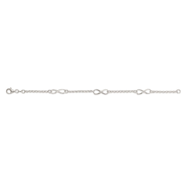 Silver belcher infinity Bracelet