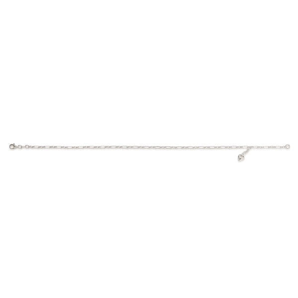 Silver belcher figaro heart anklet