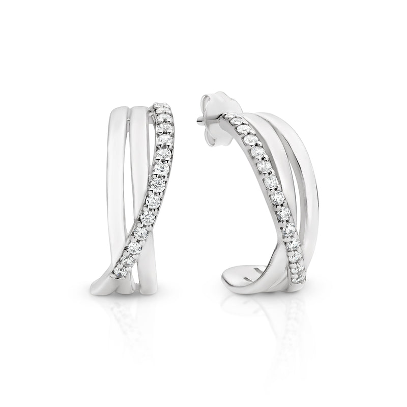 Silver cubic zirconia earrings