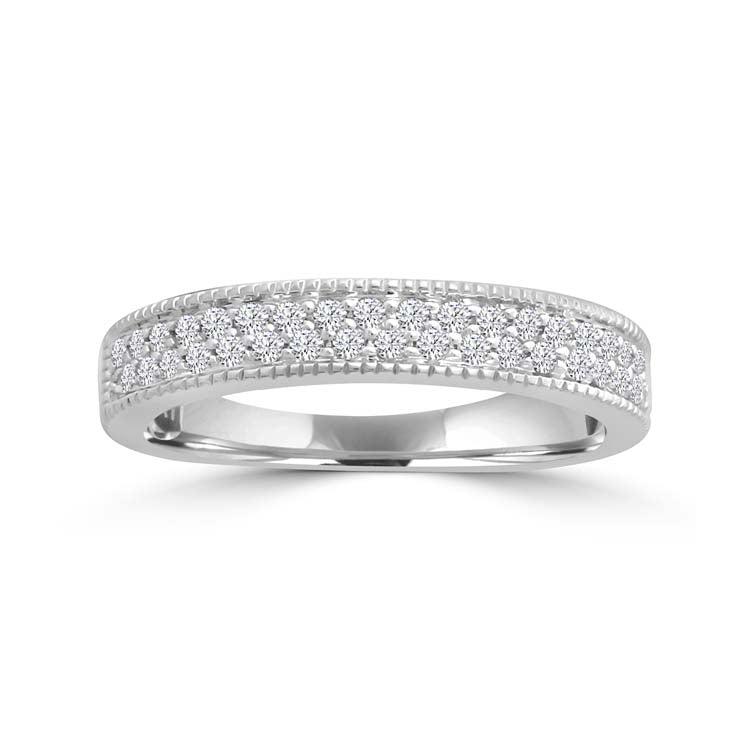 Diamond Ring with 0.27ct Diamonds in 9ct White Gold