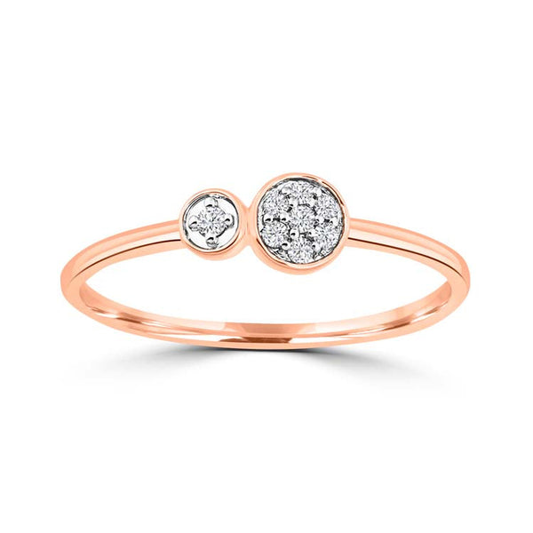 Diamond Ring with 0.07ct Diamonds in 9ct Rose Gold