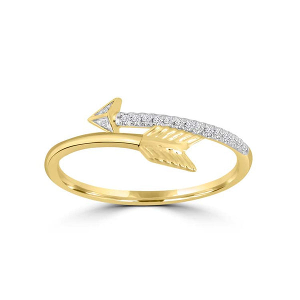 Diamond Ring with 0.055ct Diamonds in 9ct Yellow Gold