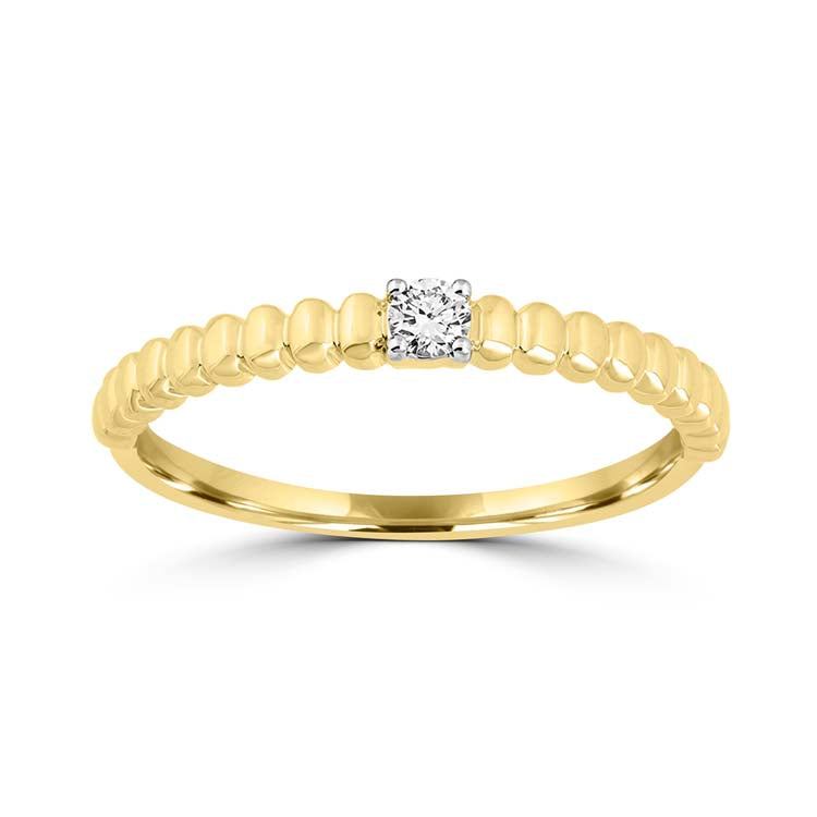 Diamond Ring with 0.05ct Diamonds in 9ct Yellow Gold