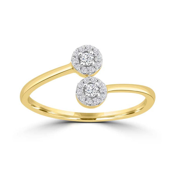 Diamond Ring with 0.13ct Diamonds in 9ct Yellow Gold