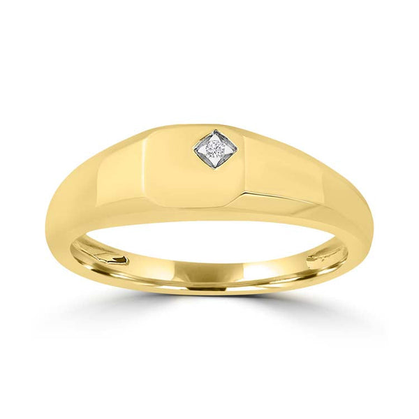 Diamond Ring with 0.01ct Diamonds in 9ct Yellow Gold