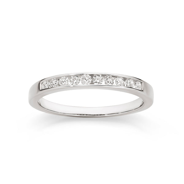 9ct white gold 0.25ct diamond ring