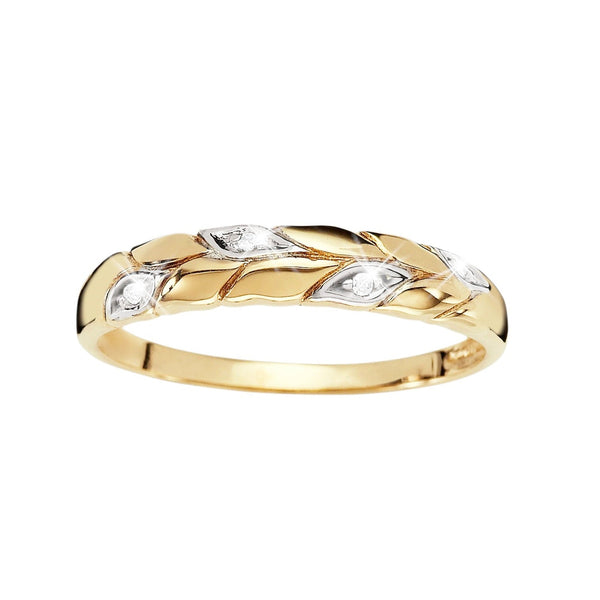 9ct gold diamond ring