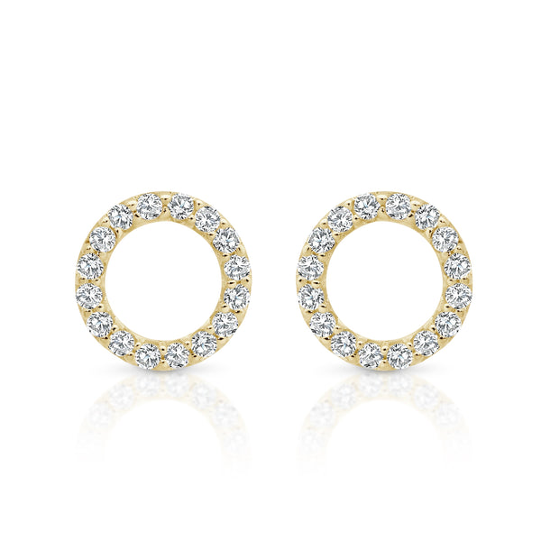 9ct gold circle studs