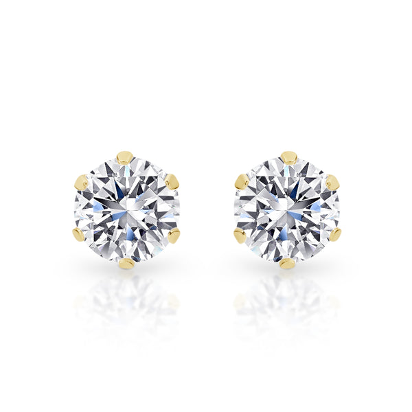 9ct gold stone set studs 4mm