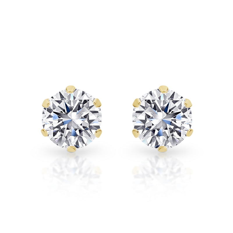 9ct gold stone set studs 4mm