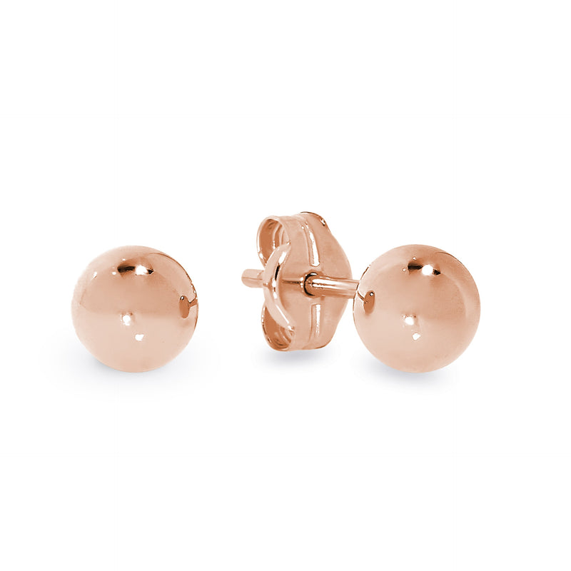 9ct rose gold 4mm ball studs