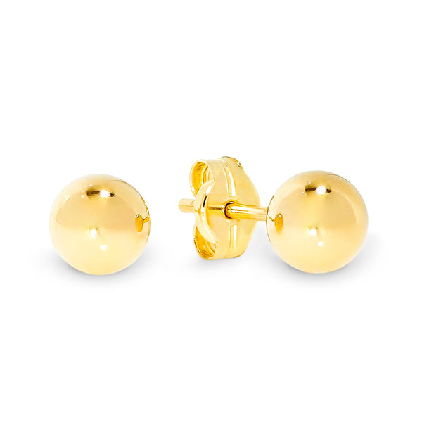 9ct gold 5mm ball studs