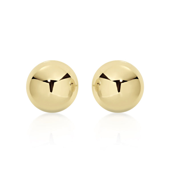 9ct gold 7mm ball studs