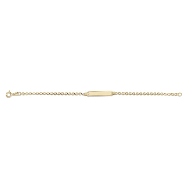 9ct oval link ID bracelet