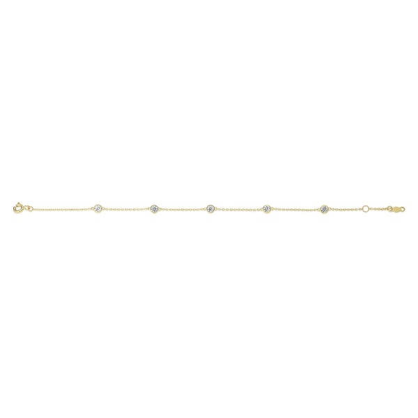 9ct gold cubic zirconia bracelet