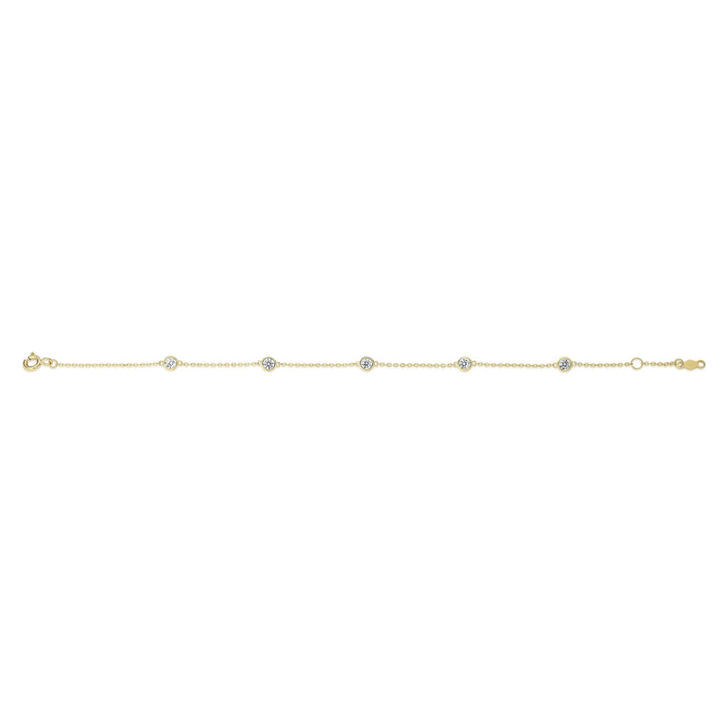 9ct gold cubic zirconia bracelet