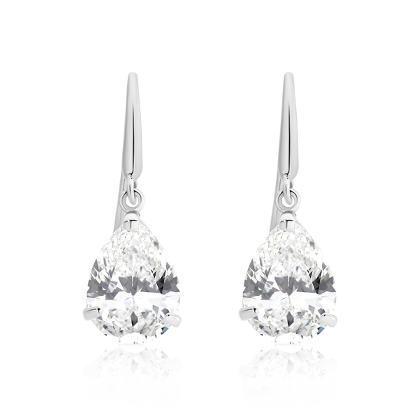 9ct white gold cubic zirconia earrings