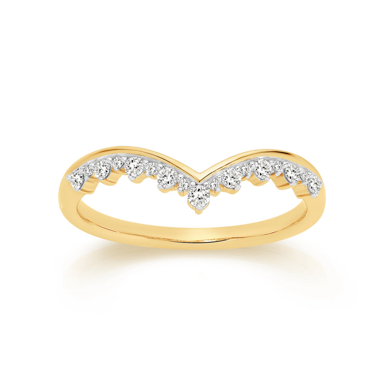 9ct 0.20ct diamond wish ring