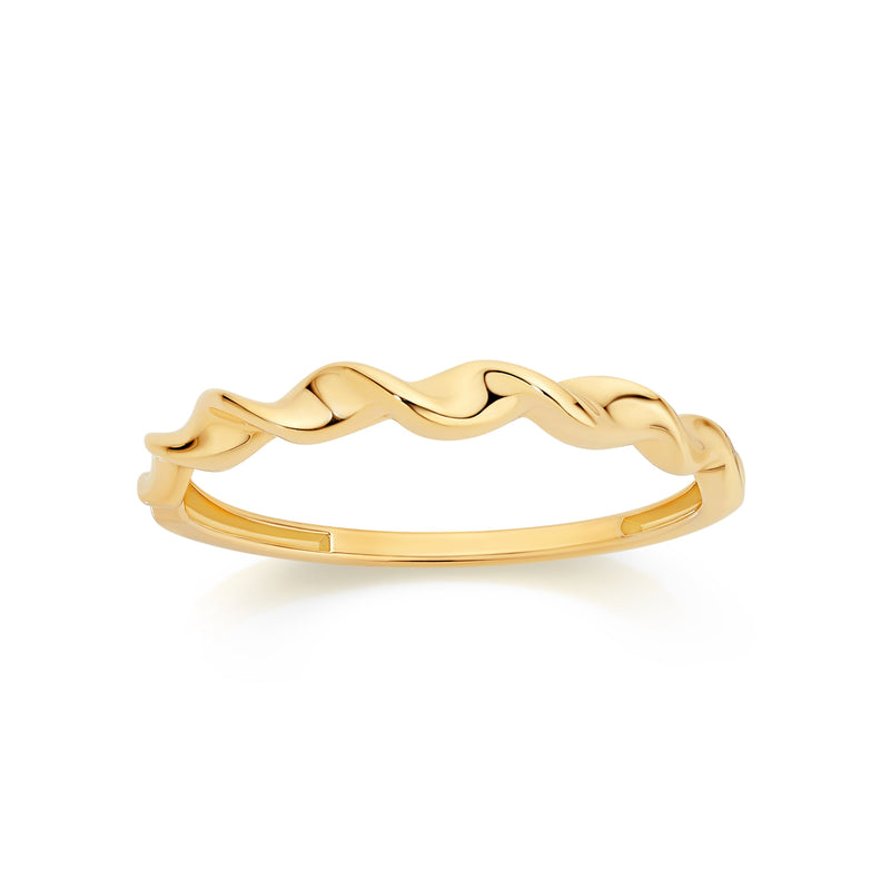 9ct twist band ring