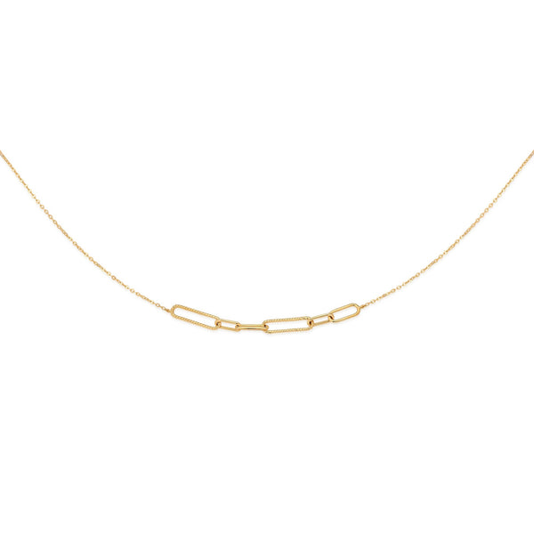 9ct paperclip necklet 45cm