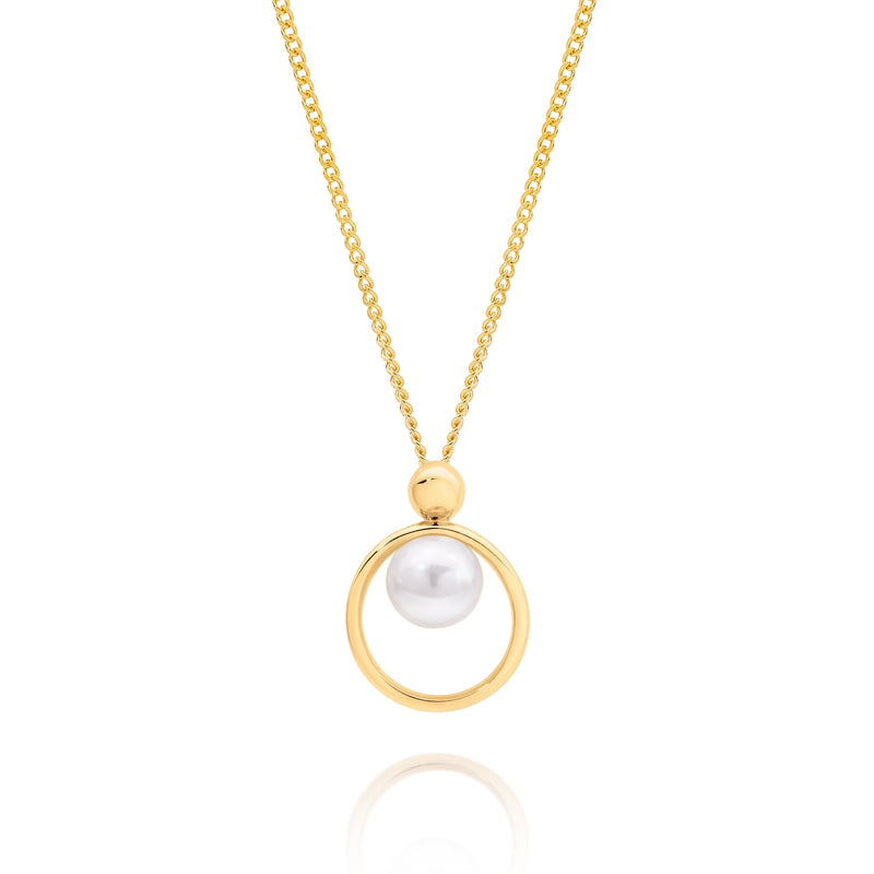 9ct gold freshwater pearl pendant