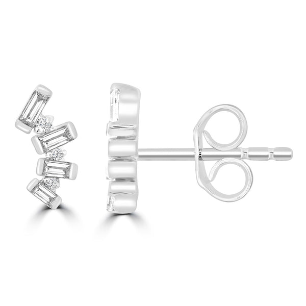 0.15ct HI I1 Diamond Earrings in 9ct White Gold