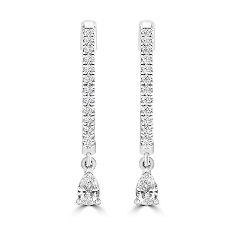 0.33ct HI I1 Diamond Earrings in 9ct White Gold