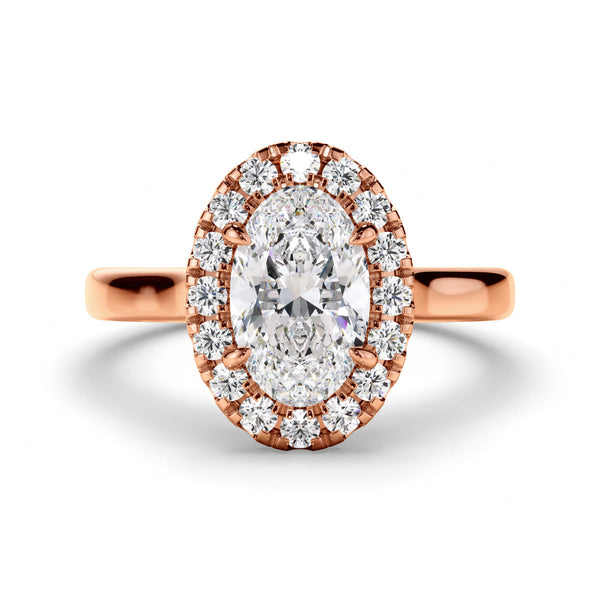 Oval Cut Diamond Halo Engagement Ring