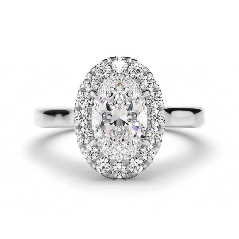 Oval Cut Diamond Halo Engagement Ring