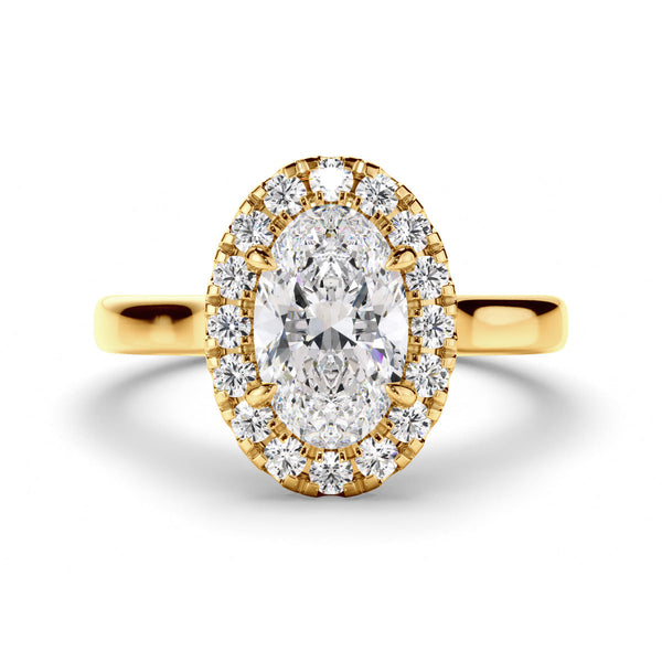 Oval Cut Diamond Halo Engagement Ring