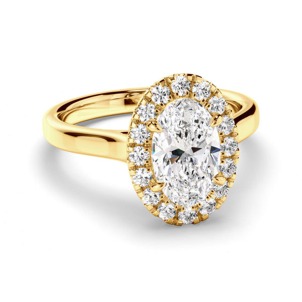 Oval Cut Diamond Halo Engagement Ring