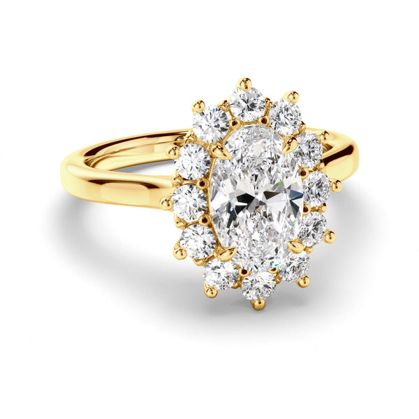 Oval Cut Diamond Halo Engagement Ring