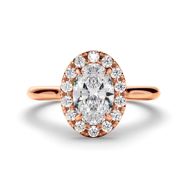 Oval Cut Diamond Halo Engagement Ring