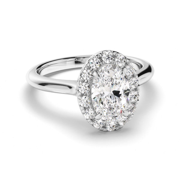 Oval Cut Diamond Halo Engagement Ring